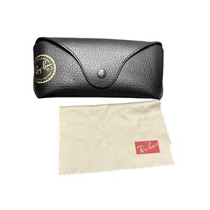Ray Ban Leather Pouch Universal Soft Sunglasses Case‎ w/ Cleaning Cloth